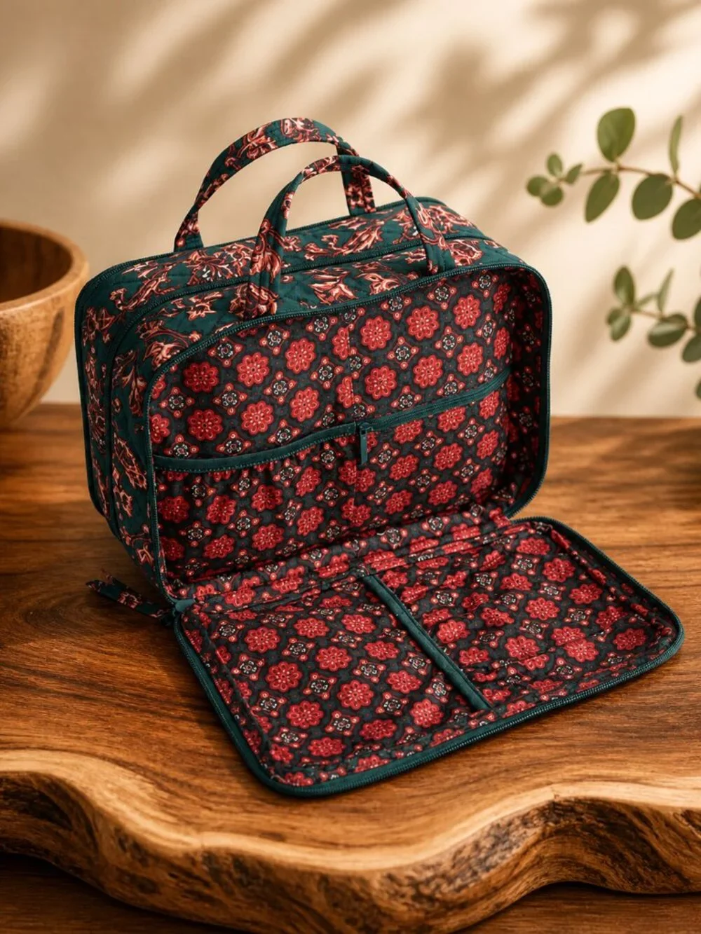 Vera Bradley Ultimate Travel Case Victorian Vines Premium Cotton NWT